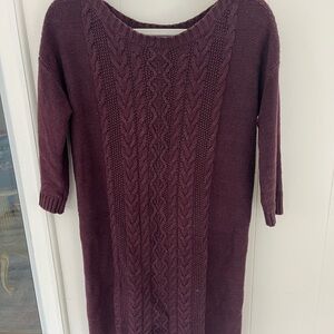 Old Navy Maroon Cable Knit Sweater